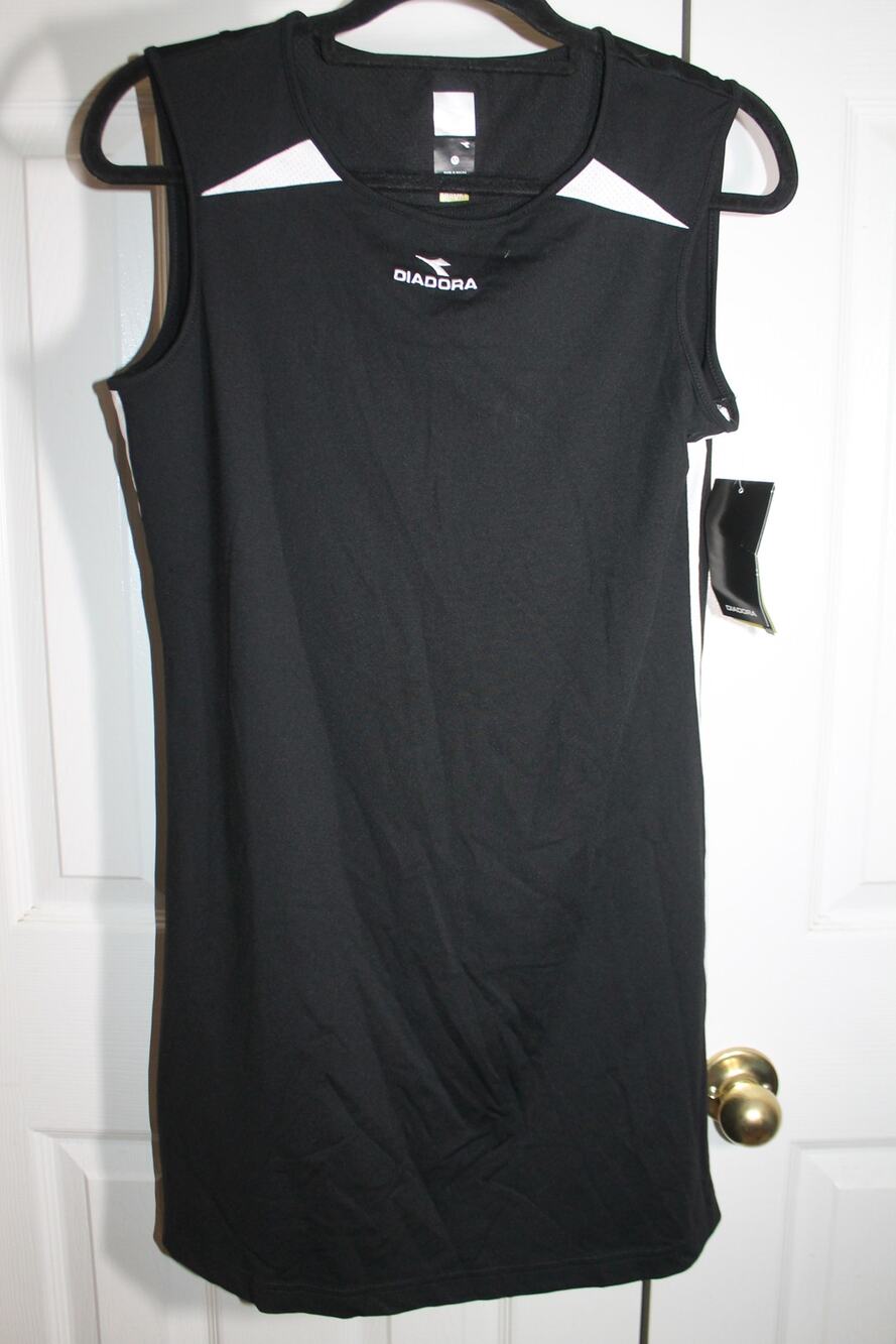 Diadora Women's Black & White Tessa Tennis Dress sz M NWT